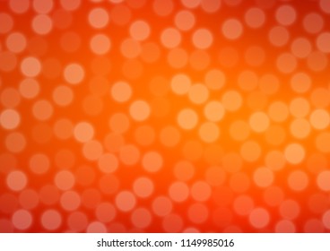 Light Orange vector glossy bokeh pattern. Colorful abstract illustration with gradient. The best blurred design for your business.
