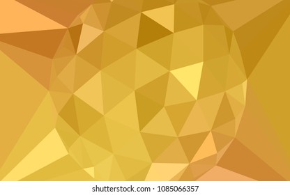 Light Orange vector gradient triangles pattern with a gem in a centre. Triangular geometric sample with gradient.  A new texture for your web site.