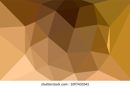 Light Orange vector gradient triangles texture. A sample with polygonal shapes. Best triangular design for your business.
