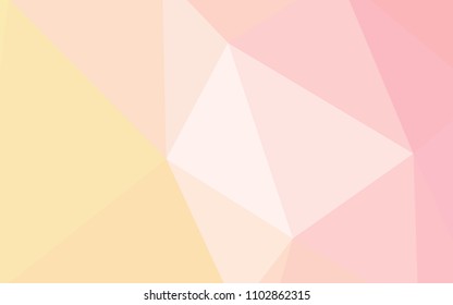 Light Orange vector gradient triangles template. Colorful abstract illustration with triangles. New template for your brand book.