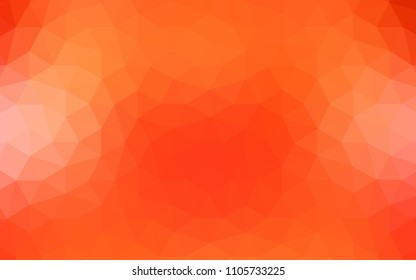 Light Orange vector gradient triangles pattern. Shining colorful illustration with triangles. A completely new design for your leaflet.
