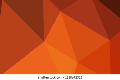 Light Orange vector gradient triangles template. Creative geometric illustration in Origami style with gradient. A completely new design for your leaflet.