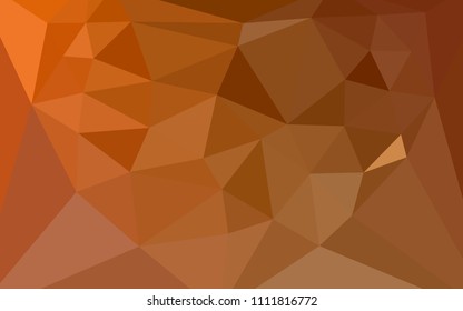 Light Orange vector gradient triangles texture with a heart in a centre. Colorful illustration in a polygonal style. Best triangular design for your business.