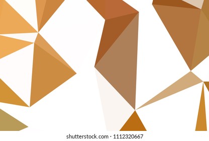 Light Orange vector gradient triangles template. Triangular geometric sample with gradient.  Brand new design for your business.