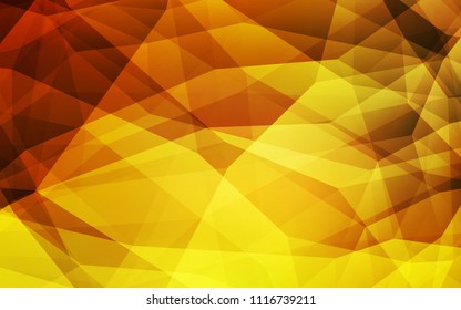 Light Orange vector gradient triangles template. Colorful illustration in polygonal style with gradient. Template for cell phone's backgrounds.
