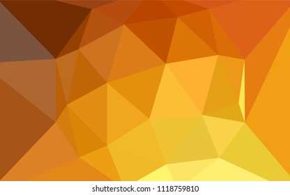 Light Orange vector gradient triangles texture. Polygonal abstract illustration with gradient. Template for cell phone's backgrounds.