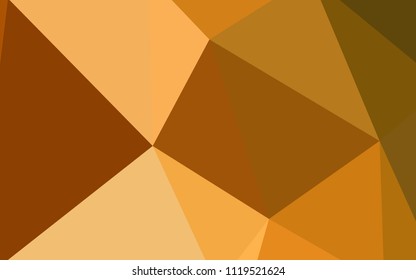 Light Orange vector gradient triangles template. Glitter abstract illustration with an elegant triangles. Template for cell phone's backgrounds.