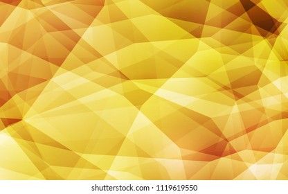 Light Orange vector gradient triangles pattern. A completely new color illustration in a polygonal style. Triangular pattern for your design.