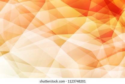 Light Orange vector gradient triangles texture. Colorful abstract illustration with triangles. Polygonal design for your web site.