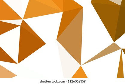 Light Orange vector gradient triangles texture. Modern abstract illustration with triangles. Textured pattern for your backgrounds.