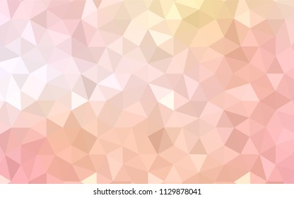Light Orange vector gradient triangles template. Geometric illustration in Origami style with gradient.  Template for cell phone's backgrounds.