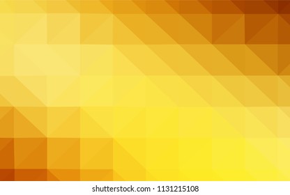 Light Orange vector gradient triangles template. Shining colorful illustration with triangles. Textured pattern for your backgrounds.