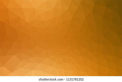 Light Orange vector gradient triangles pattern. Creative illustration in halftone style with triangles. Polygonal design for your web site.