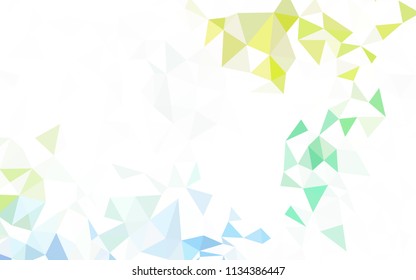 Light Orange vector gradient triangles template. Shining colorful illustration with triangles. Triangular pattern for your design.