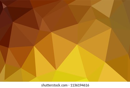 Light Orange vector gradient triangles texture. A completely new color illustration in a polygonal style. Best triangular design for your business.
