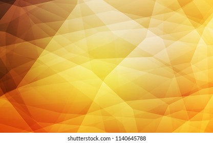 Light Orange vector gradient triangles texture. A completely new color illustration in a polygonal style. New template for your brand book.