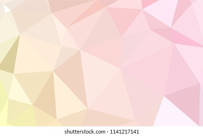 Light Orange vector gradient triangles pattern. Creative illustration in halftone style with triangles. Triangular pattern for your design.