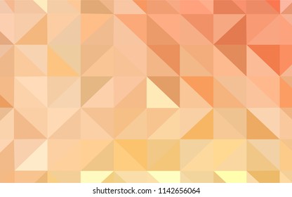Light Orange vector gradient triangles texture. A sample with polygonal shapes. A completely new design for your leaflet.