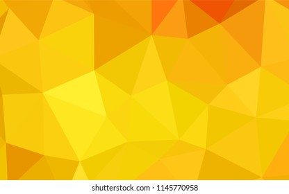 Light Orange vector gradient triangles pattern. Polygonal abstract illustration with gradient. A completely new design for your leaflet.