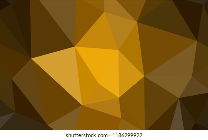 Light Orange vector gradient triangles pattern. A completely new color illustration in a polygonal style. New template for your brand book.