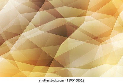 Light Orange vector gradient triangles pattern. Shining polygonal illustration, which consist of triangles. Template for cell phone's backgrounds.