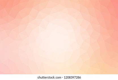 Light Orange vector gradient triangles template. Shining colorful illustration with triangles. Brand new style for your business design.