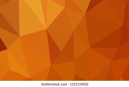 Light Orange vector gradient triangles pattern. Modern abstract illustration with triangles. Best triangular design for your business.