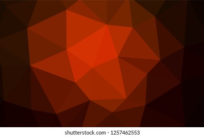 Light Orange vector gradient triangles texture. Creative illustration in halftone style with triangles. Template for cell phone's backgrounds.