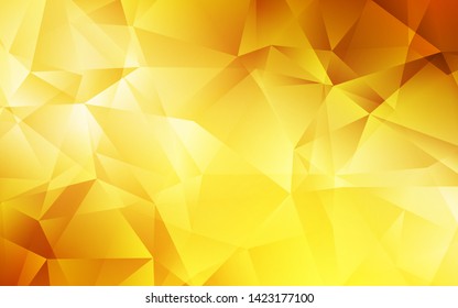 Light Orange vector gradient triangles texture. Creative geometric illustration in Origami style with gradient. A new texture for your web site.