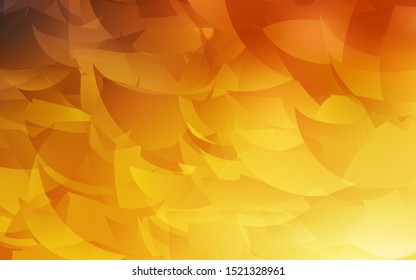 Light Orange vector gradient triangles pattern. A sample with polygonal shapes. Brand new style for your business design.