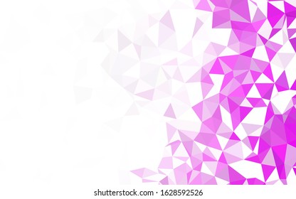 Light Orange vector gradient triangles texture. Colorful illustration in polygonal style with gradient. Best triangular design for your business.