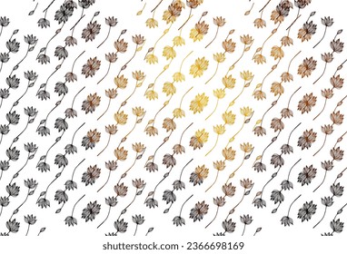 Light Orange vector hand painted background. Modern geometrical abstract illustration with leaves. New template for your business design.