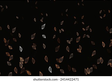 Light Orange vector hand painted texture. Sketchy doodles with colorful gradient leaves. Doodle design for your web site.
