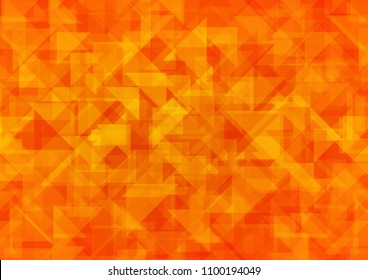Light Orange vector hexagon mosaic triangle mosaic. Creative illustration in halftone style with gradient. Brand new design for your business.