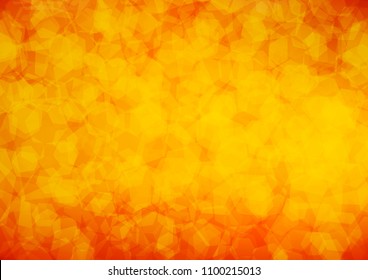 Light Orange vector hexagon mosaic background. Brand new colored illustration in blurry style with gradient. A completely new template for your business design.