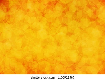 Light Orange vector hexagon mosaic template. Colorful abstract illustration with gradient. A new texture for your design.