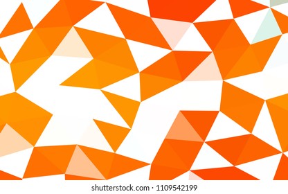 Light Orange vector hexagon mosaic triangle mosaic. Modern geometrical abstract illustration with gradient. The textured pattern can be used for background.