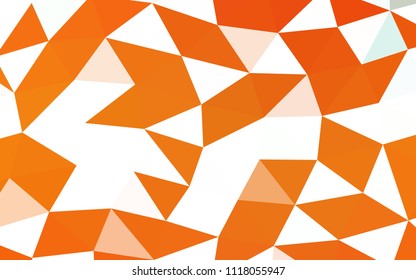 Light Orange vector hexagon mosaic triangle mosaic. A sample with polygonal shapes. Brand new design for your business.