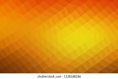 Light Orange vector hexagon mosaic texture. Brand new colored illustration in blurry style with gradient. The textured pattern can be used for background.