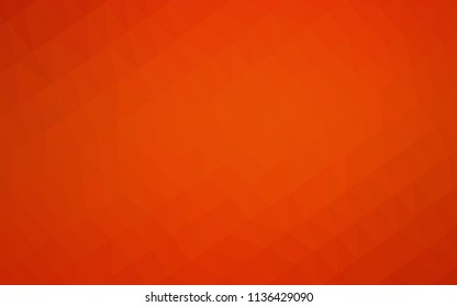 Light Orange vector hexagon mosaic texture. Colorful abstract illustration with gradient. The polygonal design can be used for your web site.