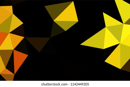 Light Orange vector hexagon mosaic texture. Modern geometrical abstract illustration with gradient. The completely new template can be used for your brand book.