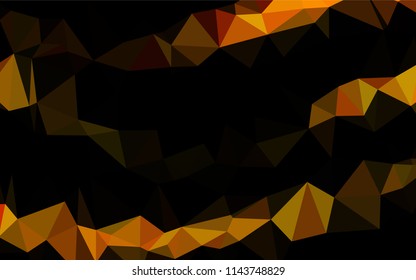Light Orange vector hexagon mosaic texture. A sample with polygonal shapes. The textured pattern can be used for background.