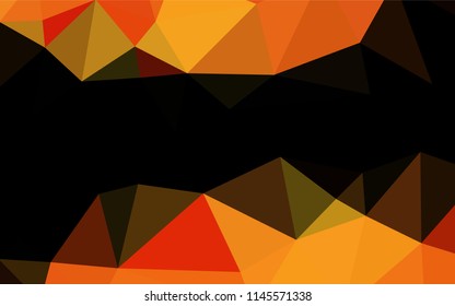 Light Orange vector hexagon mosaic texture. Shining colored illustration in a Brand new style. A completely new design for your business.