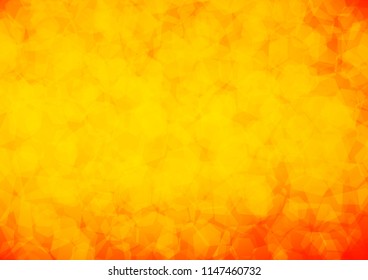 Light Orange vector hexagon mosaic pattern. Modern geometrical abstract illustration with gradient. The best hexagonal design for your business.