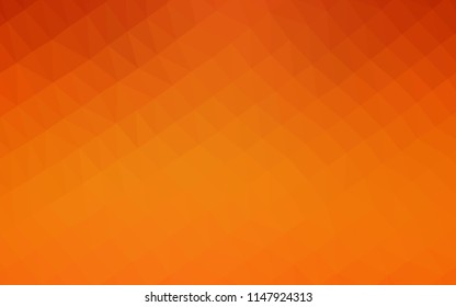 Light Orange vector hexagon mosaic cover. Creative illustration in halftone style with gradient. A new texture for your design.