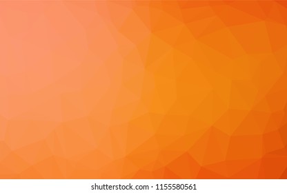 Light Orange vector hexagon mosaic texture. Colorful illustration in abstract style with gradient. A completely new template for your business design.