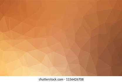Light Orange vector hexagon mosaic template. Shining colored illustration in a Brand new style. The template can be used as a background for cell phones.