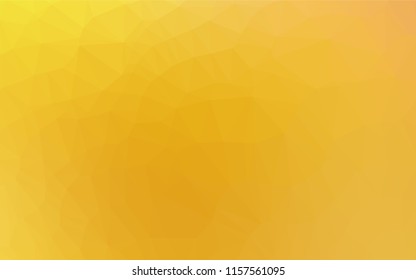 Light Orange vector hexagon mosaic cover. Shining colored illustration in a Brand new style. The best triangular design for your business.