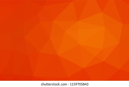 Light Orange vector hexagon mosaic texture. A vague abstract illustration with gradient. The polygonal design can be used for your web site.