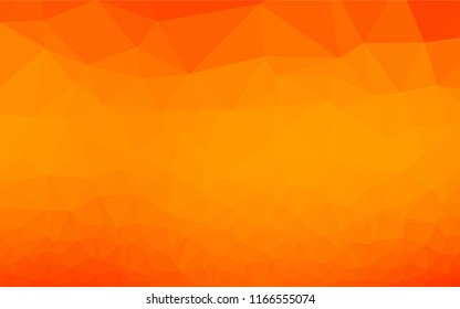 Light Orange vector hexagon mosaic template. Colorful abstract illustration with gradient. The polygonal design can be used for your web site.
